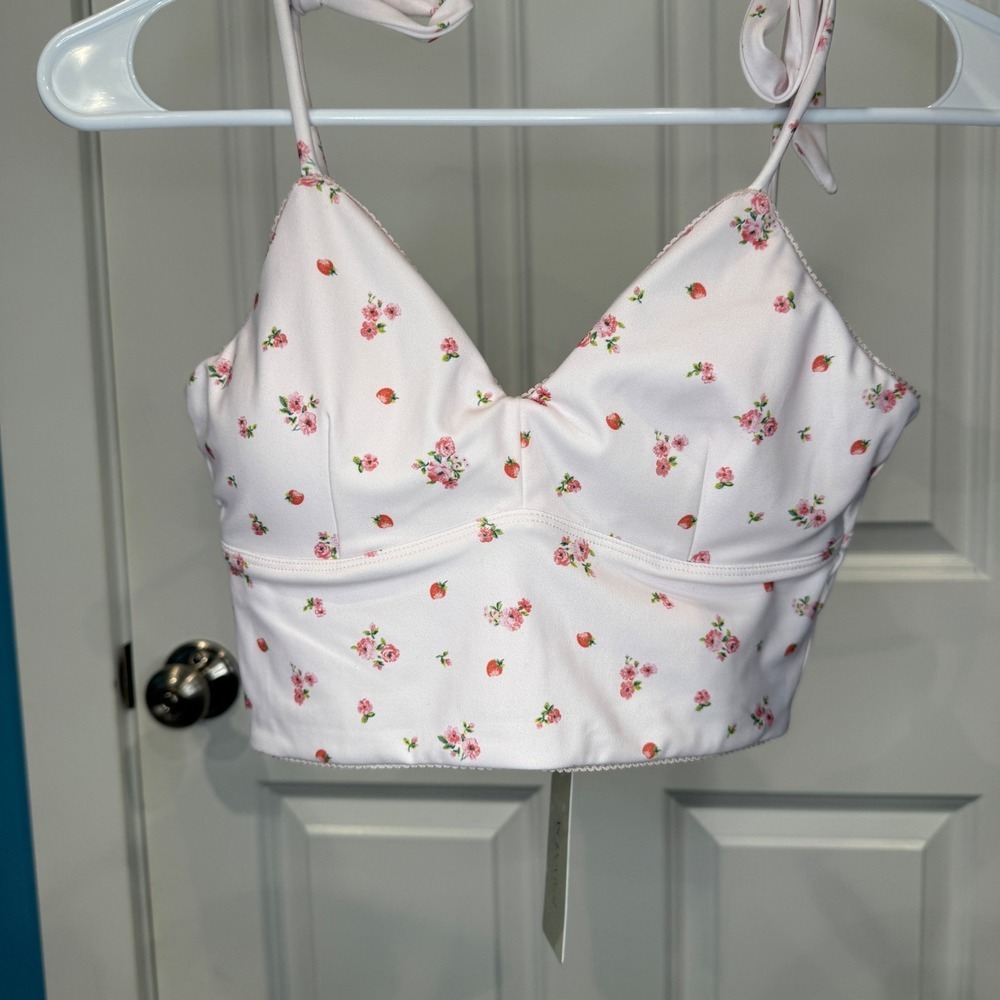 AS Revival Strawberry Pink Floral Exercise Set Tank Top and Skort Size XS - Picture 3 of 13